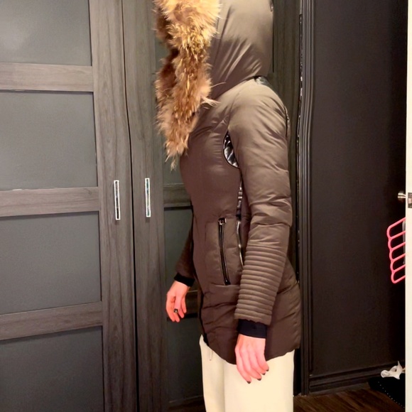 rudsak army green black winter jacket xs - Picture 9 of 10